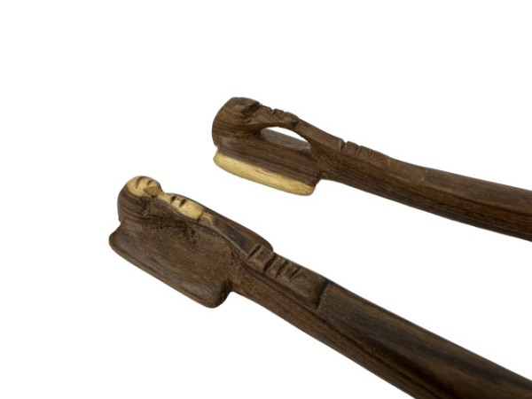 Handgeschnitztes Salatbesteck aus Rosenholz "Elefant"